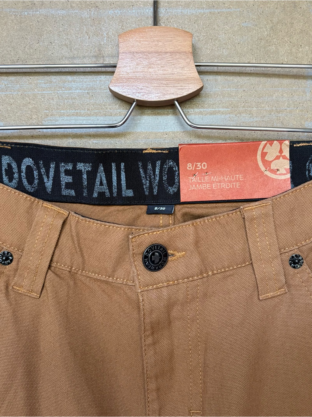 Dovetail Workwear Nwt Maven X Work Pants Saddle Brown Canvas Womens 8x30 — image 3 of 8